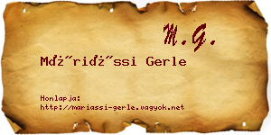 Máriássi Gerle névjegykártya